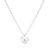 Zilveren ketting met hanger hart