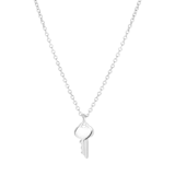 Zilveren ketting met hanger sleutel