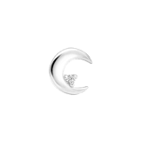 Ohrstecker, 925 Silber, Mond, Zirkonia