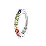 Helix-Piercing aus Edelstahl, Regenbogen, Zirkonia