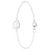 Armband, 925 Silber, mit Anhänger, Blatt