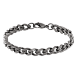 Gerecycled stainless steel armband gourmetschakel mat