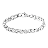 Gerecycled stainless steel armband gourmetschakel