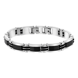 Gerecycled stainless steel armband schakel mat