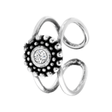Zilveren earcuff met zirkonia Bali