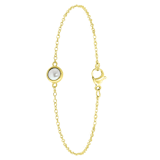 Armband, 925 Silber, vergoldet, Perle
