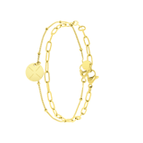 Armband, Edelstahl, vergoldet, mit Gravurscheibe