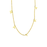 Choker-Namenskette, 925 Silber, vergoldet, Buchstaben