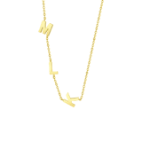 Zilveren goldplated naamketting voor dames