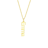Zilveren goldplated naamketting voor dames