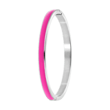 Gerecycled stainless steel kinderarmband met emaille fuchsia