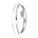 Gerecycled stainless steel kinderring met emaille wit