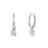 Ohrringe, 925 Silber, mit Anhänger, Tulpe