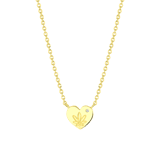 Zilveren goldplated ketting met hanger hart voor dames