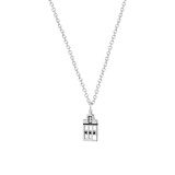 Kette, 925 Silber, mit Anhänger, Amsterdamer Grachtenhaus