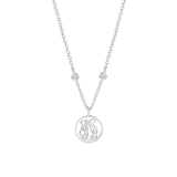 Kette, 925 Silber, mit Anhänger, küssendes Pärchen