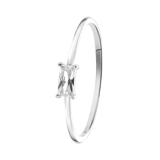 Ring, 925 Silber, Baguetteschliff