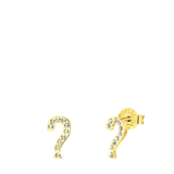 Guess stainless steel goldplated oorknoppen met kristal voor dames