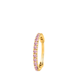 Stainless steel goldplated helixpiercing met zirkonia voor dames