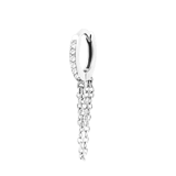 Stainless steel helixpiercing kristal+ketting