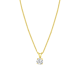 Silberne goldplattierte Halskette mit Anhänger und Swarovski Zirkonia für Damen