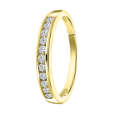 Zilveren goldplated ring met swarovski zirconia voor dames