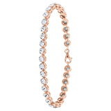 Zilveren armband rose met kristal wit