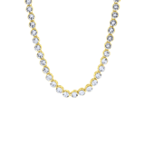 Zilveren goldplated tennisketting met kristal voor dames