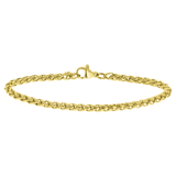 Stainless steel goldplated fantasiearmband voor dames