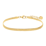 Stainless steel goldplated fantasiearmband voor dames