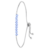 Gerecycled stale armband met lichtblauwe kralen