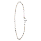 Armband, Edelstahl, mit weißen Perlen