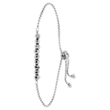 Armband, Edelstahl, mit silberfarbenen Perlen