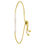 Stainless steel goldplated fantasiearmband met hanger voor dames