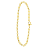 Stainless steel goldplated fantasiearmband met hanger voor dames
