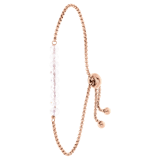 Armband, Edelstahl, rotvergoldet, mit weißen Perlen