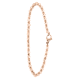 Stainless steel roséplated fantasiearmband met hanger voor dames