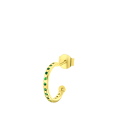 Zilveren goldplated oorringen met geboortesteen voor dames