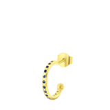 Zilveren goldplated oorringen met geboortesteen voor dames