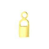 Zilveren goldplated oorbelhanger gold slotje voor dames