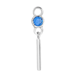Zilveren oorbelhanger geboortesteen Mix&Match