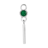 Zilveren oorbelhanger geboortesteen Mix&Match