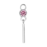 Zilveren oorbelhanger geboortesteen Mix&Match