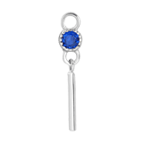 Zilveren oorbelhanger geboortesteen Mix&Match
