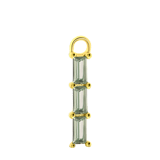 Zilveren goldplated oorbelhanger met geboortesteen voor dames