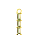 Zilveren goldplated oorbelhanger met geboortesteen voor dames