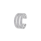 Ohrklemme, 925 Silber, dreifach, mit Zirkonia