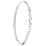 Flaches Armband, 925 Silber, schön bearbeitet