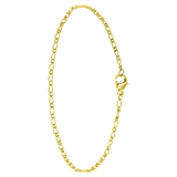 Gerecycleerd stainless steel goldplated enkelband fantasieschakel