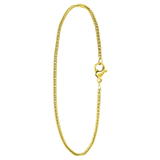 Gerecycleerd stainless steel goldplated enkelband spiga